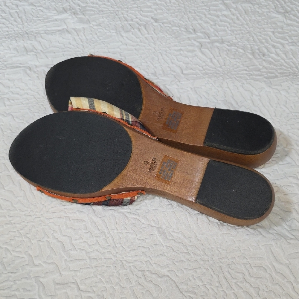 J. Crew Plaid Bow Slide Sandals in Red, Yellow, Blue, Green, Brown - Picture 4 of 7